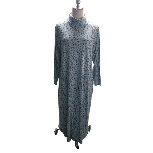 The Vermont Country Store Dress Women's Size Medium Navy 100% Cotton Maxi - Picture 1 of 5